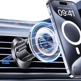MagSafe Car Vent Mount — 22 Magnets, One-Handed Snap