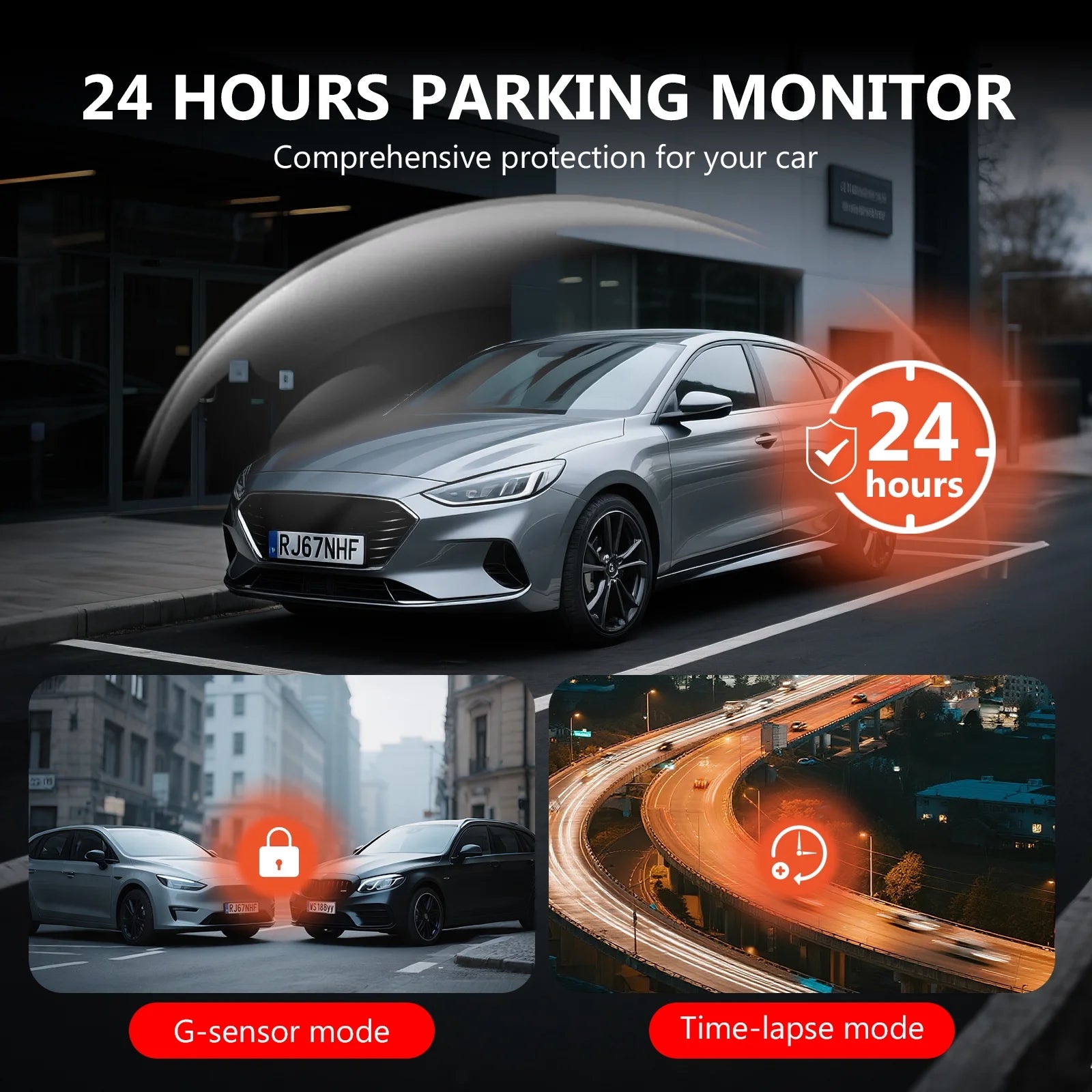 4K Dash Cam Front and Rear Inside,4K+1080 Full HD Dash Camera,Starvis 2 Sensor,Built in 5Ghz Wifi & GPS Car Camera,2.4" IPS Screen, 64GB SD Card,App Control,170°Wide Angle, 24H Parking Mode