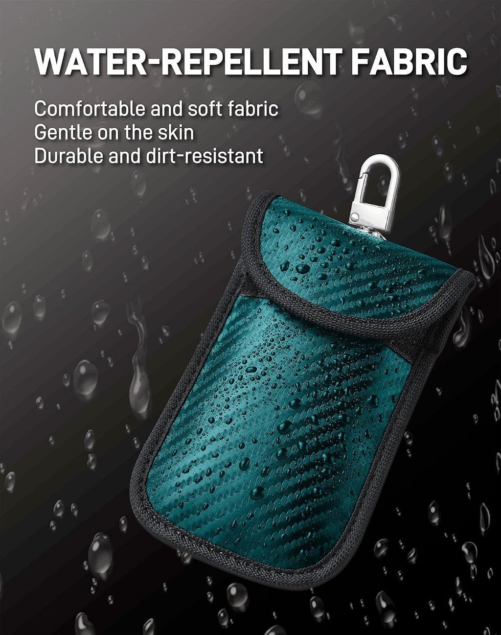 Upgraded Faraday Bag for Key Fob (2 Pack), Premium Faraday Key Fob Protector– Car RFID Signal Blocking, Car Security Protection, Anti-Theft Pouch, Anti-Hacking Case Blocker Green