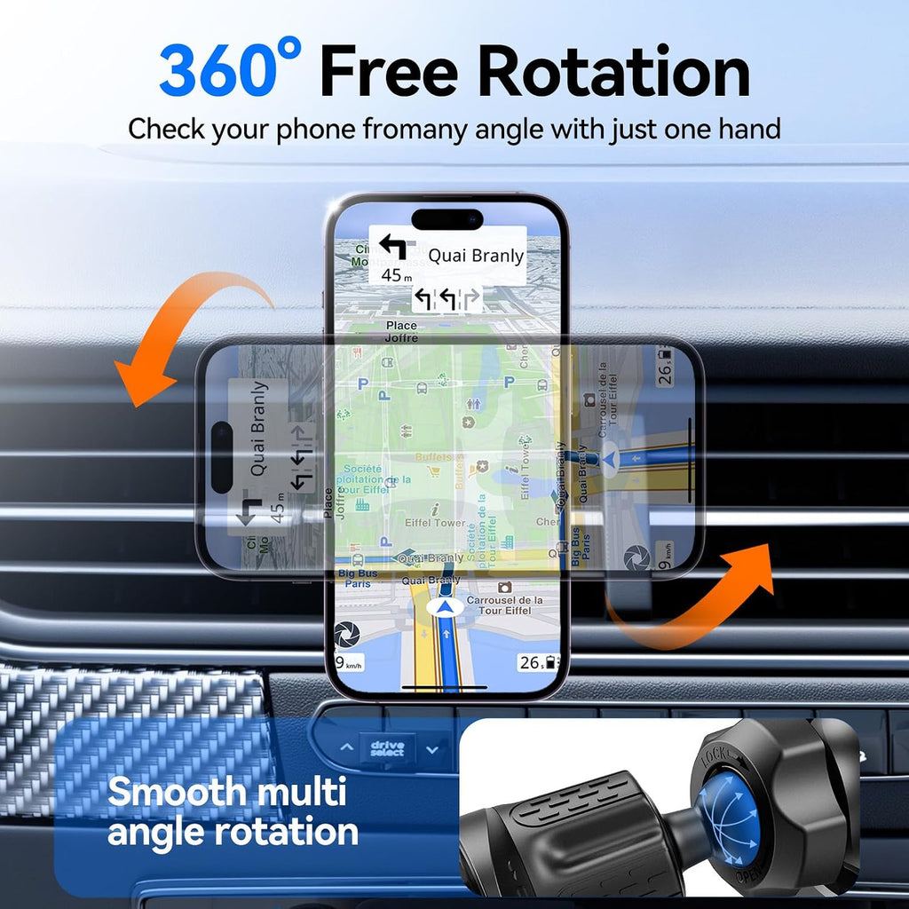 For Magsafe Car Mount,【22 N55 Super Magnets】 Magnetic Phone Holder for Car Air Vent, Cell Phone Mount Car Accessories Compatible with Iphone 17 16 15 14 13 12 Pro Max