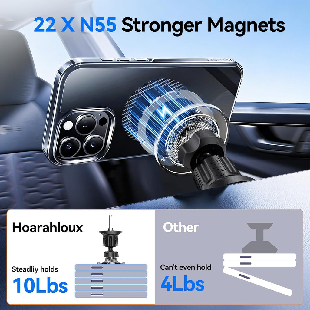 For Magsafe Car Mount,【22 N55 Super Magnets】 Magnetic Phone Holder for Car Air Vent, Cell Phone Mount Car Accessories Compatible with Iphone 17 16 15 14 13 12 Pro Max
